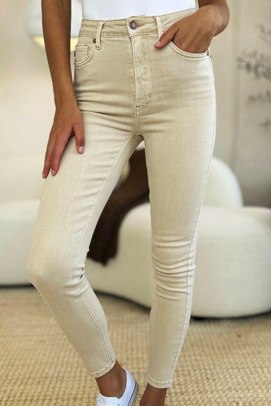 JUDY BLUE Skinny Jeans 7 / 28 Garment Dyed High-Rise Tummy Control Like New